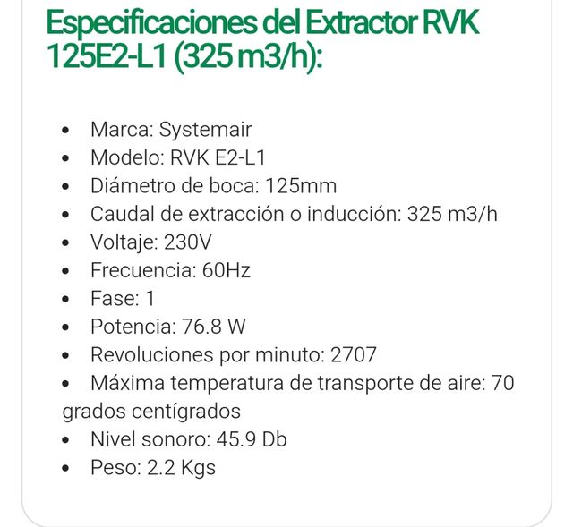 Extractor de humo y olores