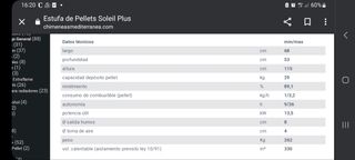 Estufa de pellets soleil plus