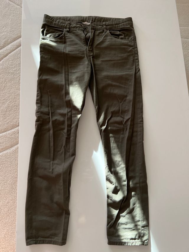 pantalon verde oscuro 12 años