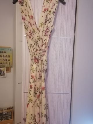 Vestido de fiesta de gasa largo