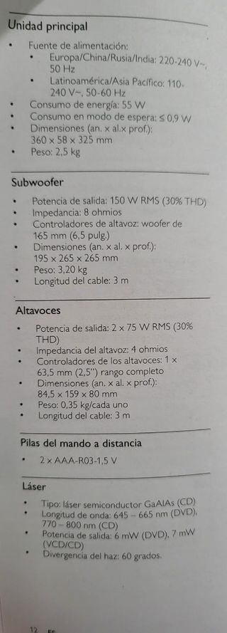 Home Cinema / DVD PHILIPS