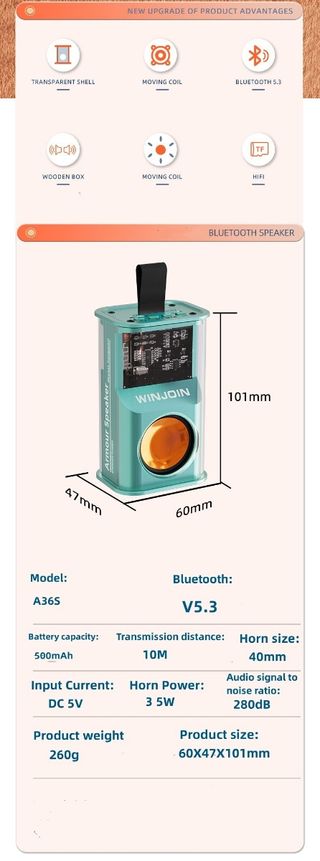 Altavoz portátil bluetooth nuevo