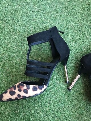 zapatos nuevos de tacon leopardo