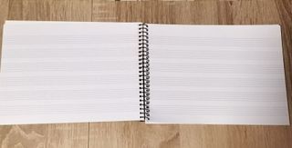 Libro para partituras musicales.