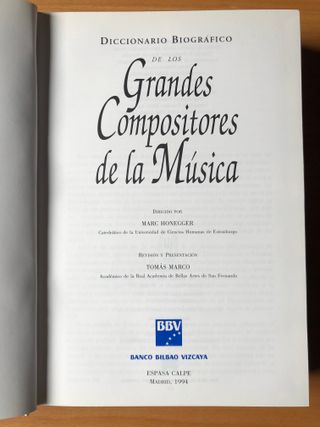 Libro Grandes Compositores de la Música