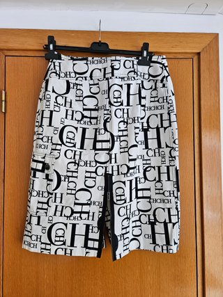 Mujer falda CarolinaHerrera lentejuelas encaje S-M