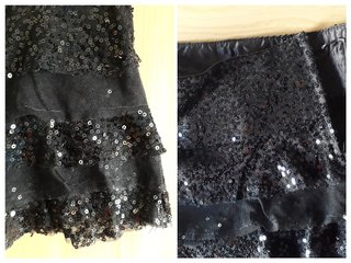 Mujer falda CarolinaHerrera lentejuelas encaje S-M