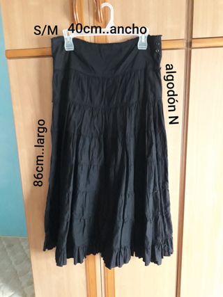 Mujer.Falda larga elegante encaje transparenciaS/M
