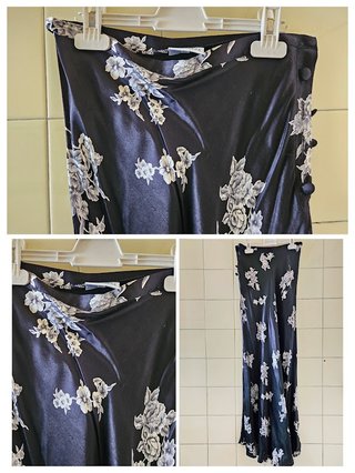 Mujer.Falda larga elegante encaje transparenciaS/M