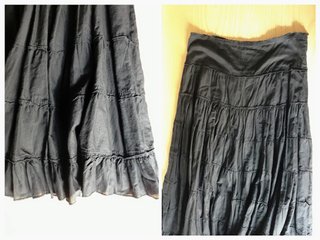 Mujer.Falda larga elegante encaje transparenciaS/M