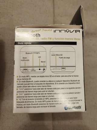 Mini Altavoz bluetooth con lector micro