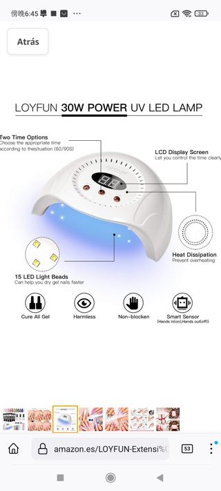 Kit Uñas de Gel,LOYFUN Kit de Gel de Extensión de