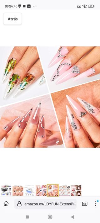 Kit Uñas de Gel,LOYFUN Kit de Gel de Extensión de