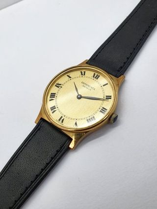 Reloj de lujo chapado en oro Raymond Weil 