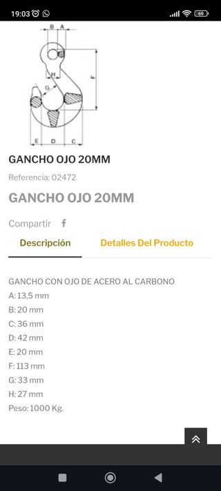 Gancho de carbono
