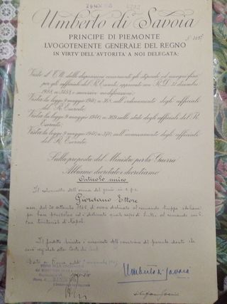 Firma autografa Umberto II di savoia