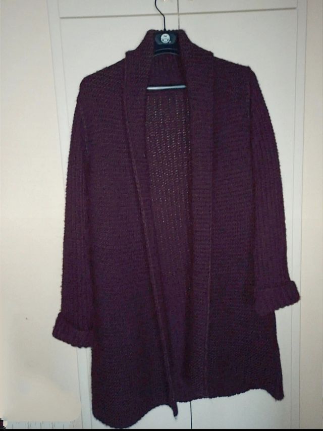 Cappotto in maglia di lana viola💜