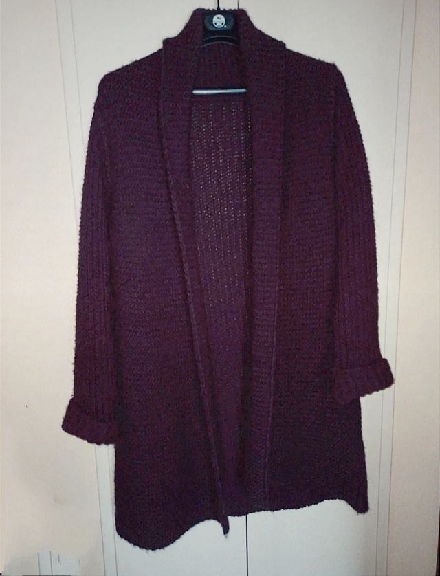 Cappotto in maglia di lana viola💜