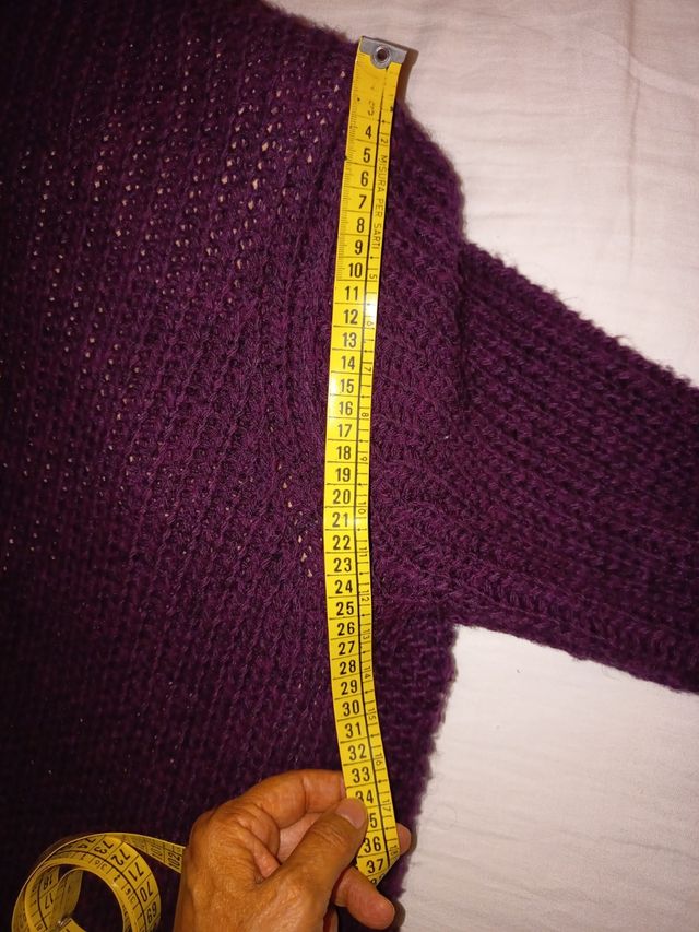 Cappotto in maglia di lana viola💜