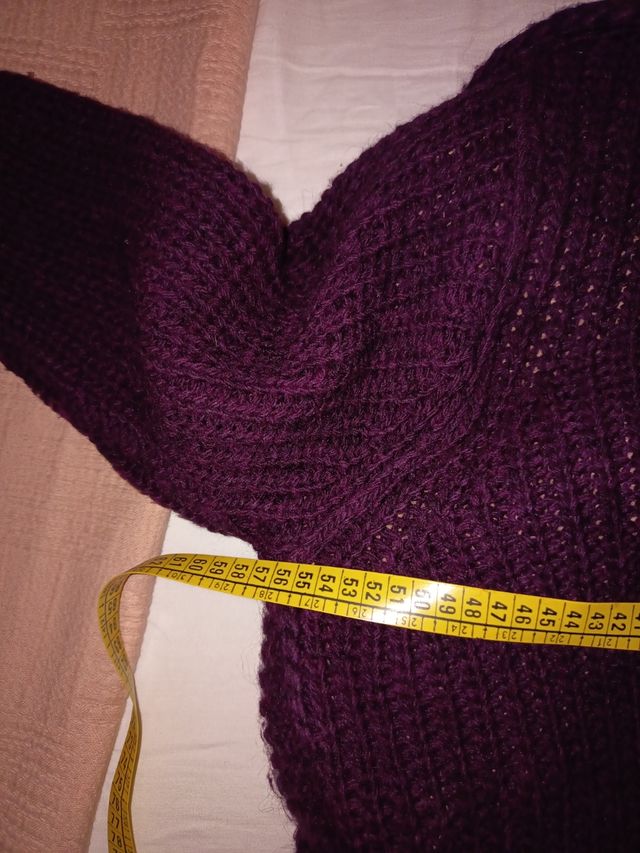 Cappotto in maglia di lana viola💜