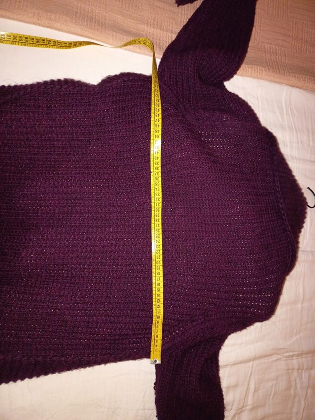 Cappotto in maglia di lana viola💜