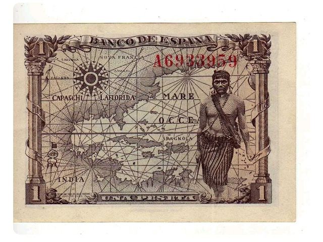 Banconota 1 Peseta 1945