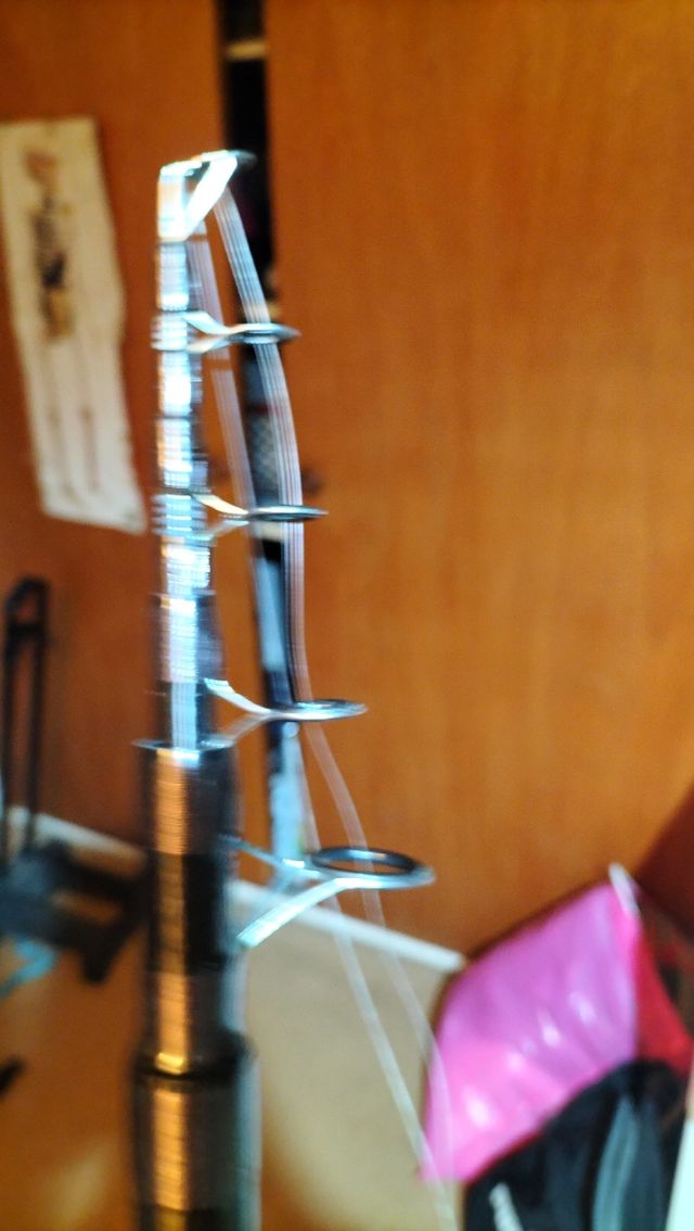 Caña telescópica y carrete