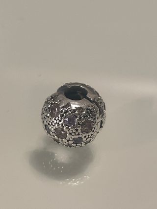 Charm pandora clip rosa