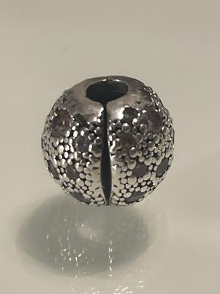 Charm pandora clip rosa