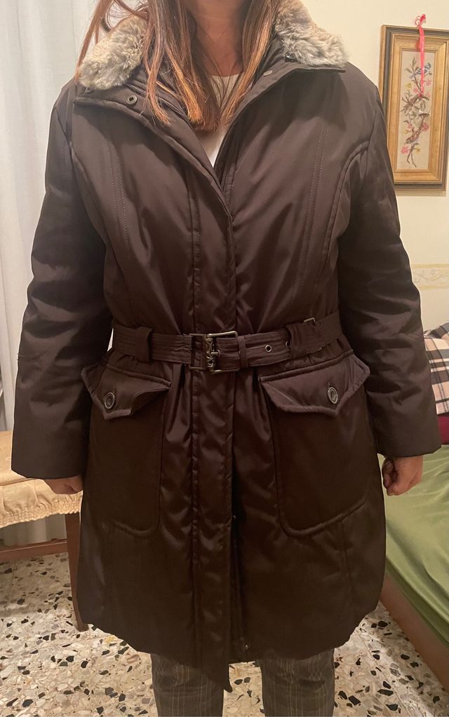 piumino con pelliccia da donna