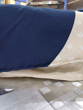 Borsone Chicco blu e panna.