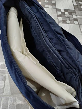 Borsone Chicco blu e panna.