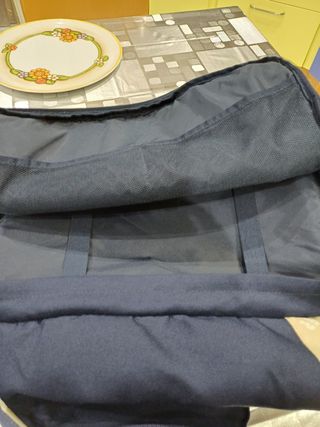 Borsone Chicco blu e panna.