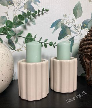 Set Portavelas con relieve