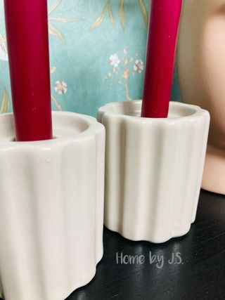 Set Portavelas con relieve