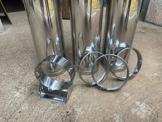 Conjunto tubos chimenea acero inox. 175mm simple