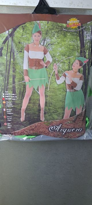 Disfraz mujer Duende bosque cazadora
