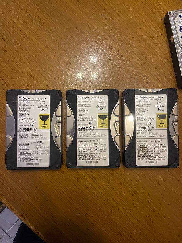 Discos duros antiguos 40gb