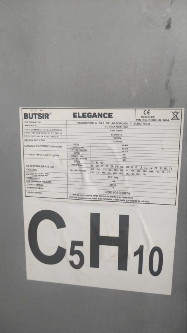 frigorifico de gas Butsir