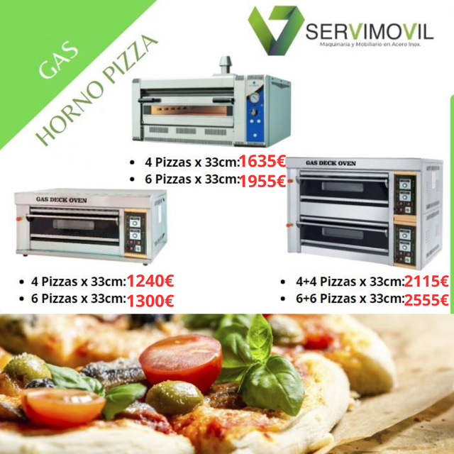 HORNO DE PIZZA GAS 33CM