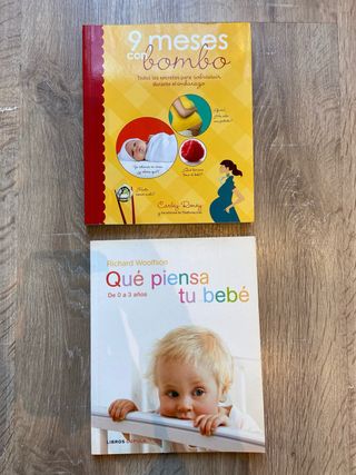 Libro "9 meses con bombo" y "qué piensa tu bebé"