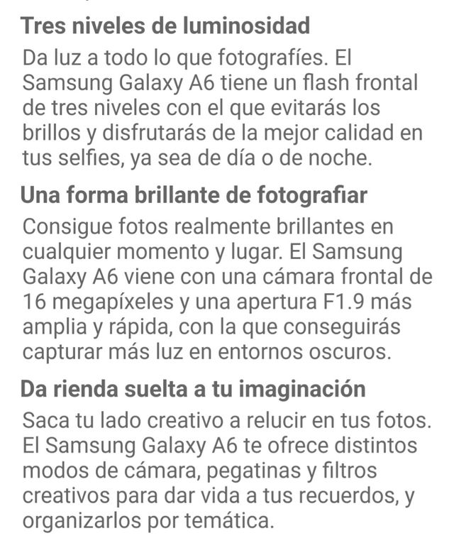 SAMSUNG GALAXY A6