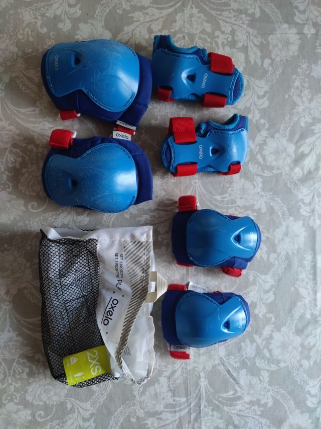 Protectores patines oxelo color azul