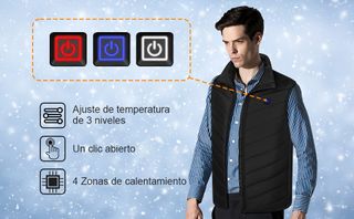 Chaleco Calefactable talla XL con batería 10000mAh