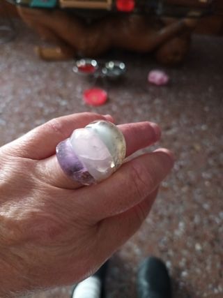 ANILLO LUXENTER, PLATA MACIZA Y CUARZOS