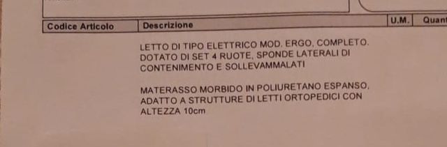 Letto elettrico da degenza per anziani in legno