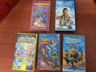 LOTE 5 VIDEOS DE PELICULAS INFANTILES ANTIGUAS