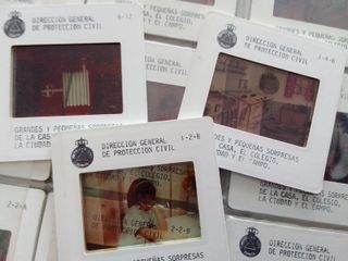 Colección diapositivas antigua de Protección Civil
