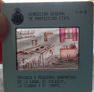 Colección diapositivas antigua de Protección Civil