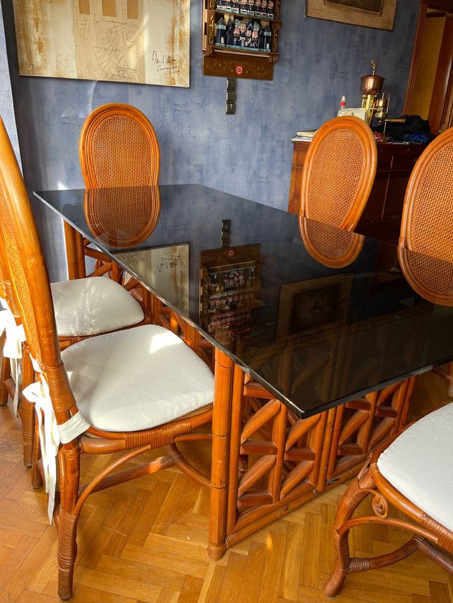 Mesa comedor Vintage Rattan 200x90